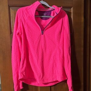 Vibrant Pink Quilted Hoodie
